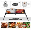 REDCAMP Folding Campfire Grill Heavy Duty Steel Grate, Portable Camp