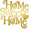 ANGDEST Home Sweet Home (Metallic Gold) (Set of 2) Premium