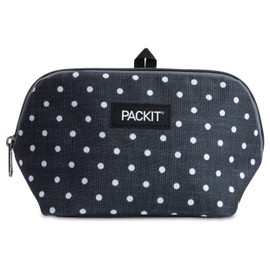 PackIt Freezable Snack Bag, Polka Dots, Built with EcoFreeze Technology, Foldable, Reusable, Zip Closure Locks in Cool Dry Air, and Fresh Snacks On the Go
