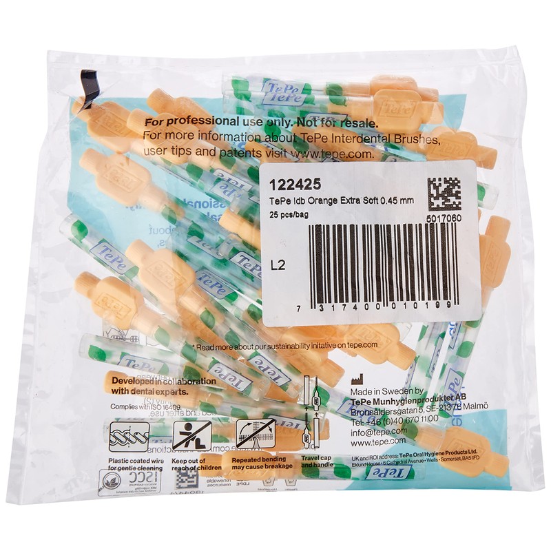 TePe Interdental Brushes X-soft Light Orange 0.45 mm Pack of