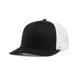 Pacific Headwear Snapback Trucker: Stylish Unisex Cap for All-Day Comfort, Black/White/Black OS