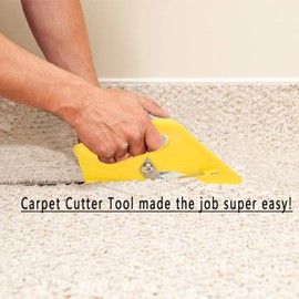 Professional Carpet Cutter Tool, Carpet Cutter with Spare Heavy Duty Slotted Blades for Carpet, Cardboard, Wall Pape