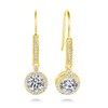 Radiant Earrings for Women 925 Sterling Silver Hanging Long Round