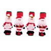 TEHAUX 4pcs Santa Claus Fridge Handle Covers Christmas Kitchen Decorations