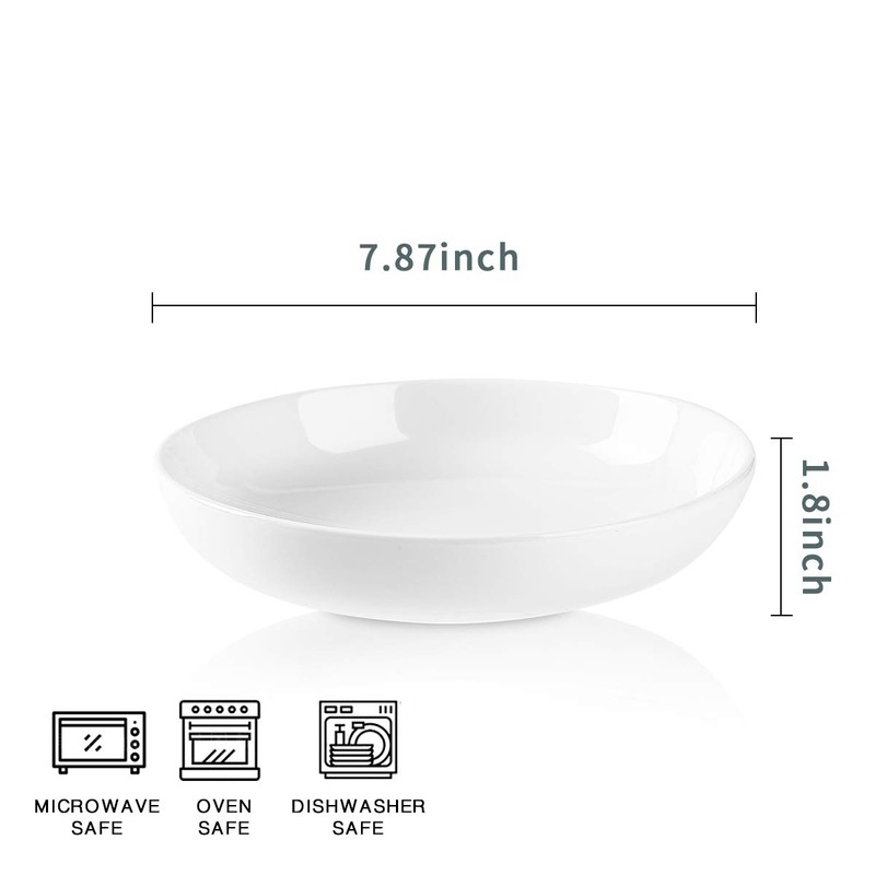 Selamica Ceramic 7.8 inch pasta bowls, 26 Ounce large porcelain