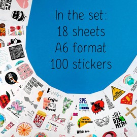 100 Pcs Funny SLP Stickers, Speech Therapy Stickers for Water Bottles & Laptops, SLP Gifts, Speech Language Pathology Gifts for Women and Men, Speech Therapy Gifts, Speech Language Pathology Stickers