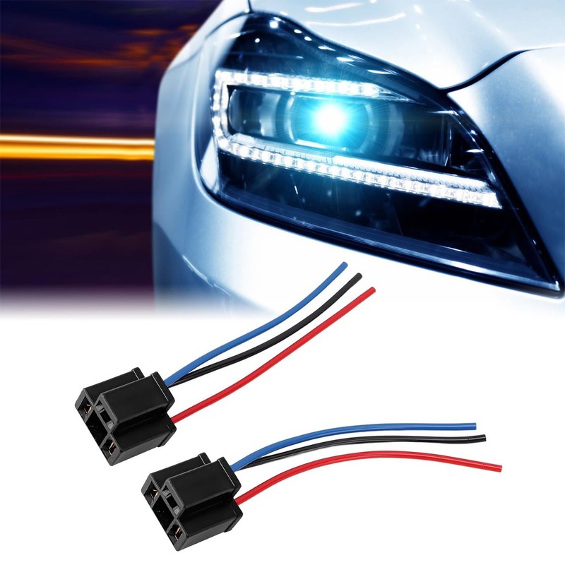 CGEAMDY 4 x H4 lamp plug, socket lamp holder, lamp