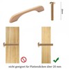 NAKUPENDA Pack of 4 Cabinet Handles, Wooden Handles, Wardrobe Furniture