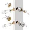 Probrico Satin Nickel Entry Door Knob and Single Cylinder Deadbolt