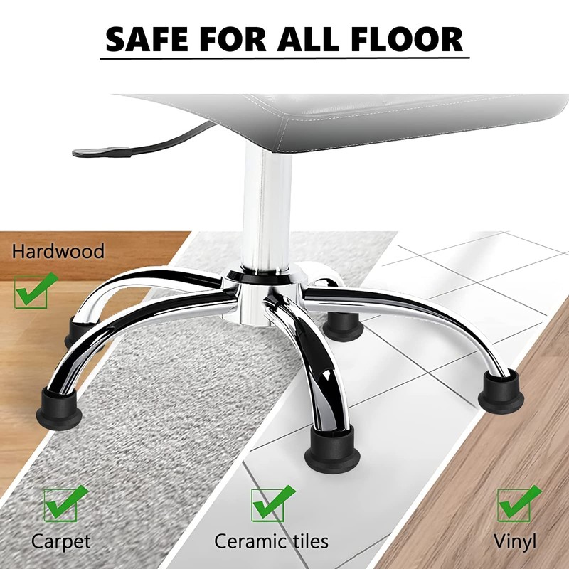 GIOVARA Pack of 5 Glide Castors for Office Chair Wheel