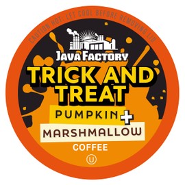 Java Factory Coffee Pods Pumpkin and Marshmallow Flavored Coffee Compatible with K Cup Brewers Including 2.0, Trick and Treat, 40 Count