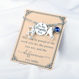 SEIRAA Ringette Bracelet Ringette Player Gifts In My Ringette Era Ringette Ice Sport Jewelry Ringette Coach Bangle (My Ringette)