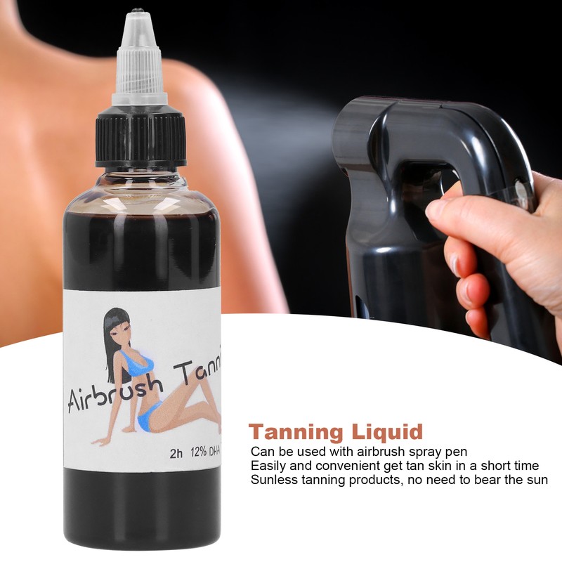 Sunless Tanning Liquid Airbrush SelfTanning Liquid Solution for Face Body