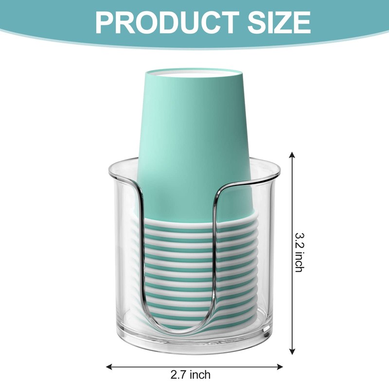 BYAWAY Bathroom Cup Dispenser,Small Disposable Paper Cup Holder,Compact Mouthwash Cups