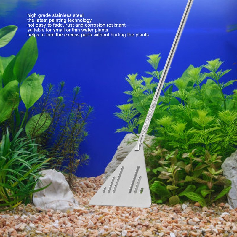 Aquarium Scraper Stainless Steel Multifunctional Long Handle Algae Scraper Glass