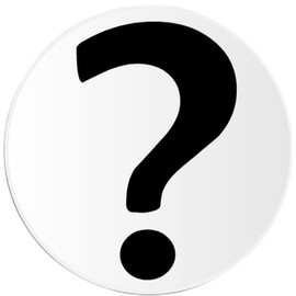 Question Mark - 3 Pack Circle Stickers 3" x 3" - Punctuation Ask