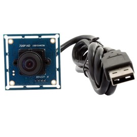 ELP 1mp HD Fisheye USB Camera Module with 170degree Wide Angle Lens for Computer 720P Mini USB2.0 UVC Video Embedded Webcam Board 1/4” OV9712 PC Camera for Laptop, Raspberry Pi, Jetson Nano