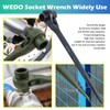 Wedo Scaffold Podger Ratchet Spanner, Dual Side Socket Wrench, Quick