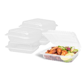 Karat FP-HC99PP-1C 9"x 9" PP Hinged Containers - (Case of 200)