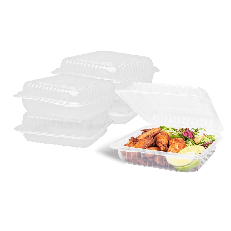 Karat FP-HC99PP-1C 9"x 9" PP Hinged Containers - (Case of