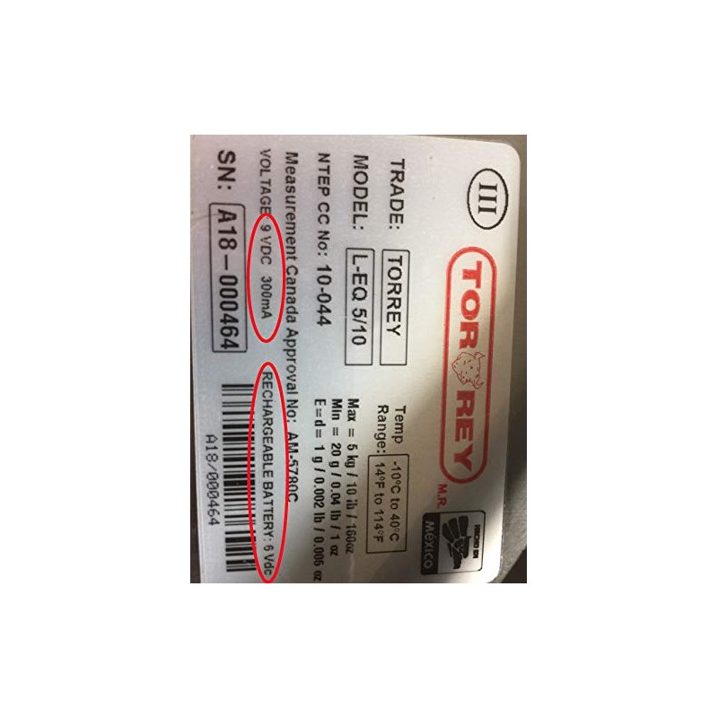 Tor-Rey AC Adaptor for L-PC-40L Scales