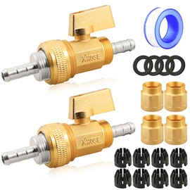 UNWAVER Garden telescopic hose end adapter with shut off Valve Garden telescopic Hose Repair Kit Fit Garden nozzle Valve 2Set