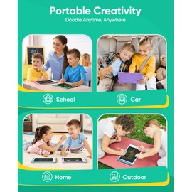 Magic Jimmy Magic Jimmy 4 Pack LCD Writing Tablet, 8.5 Inch Colorful Toddlers Drawing Tablet for Kids, Creative Doodle Board Drawing Pad, Toy Birthday Gift for 3-6 Year Old Girls Boys