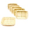 Lashuma Set of 6 Rectangular Bamboo Baskets, Flat Filling Baskets,
