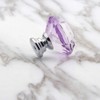 BOZONLI Purple Crystal Furniture Knobs, Cupboard Knobs, Drawer Knobs, Pack
