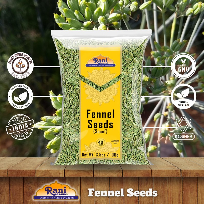 Rani Fennel Seeds (Saunf Sabut) Whole Spice 3.5oz (100g) ~