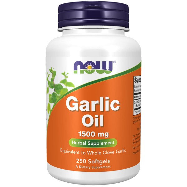NOW Supplements, Garlic Oil 1500 mg, Serving Size Equivalent to Whole Clove Garlic, 250 Softgels