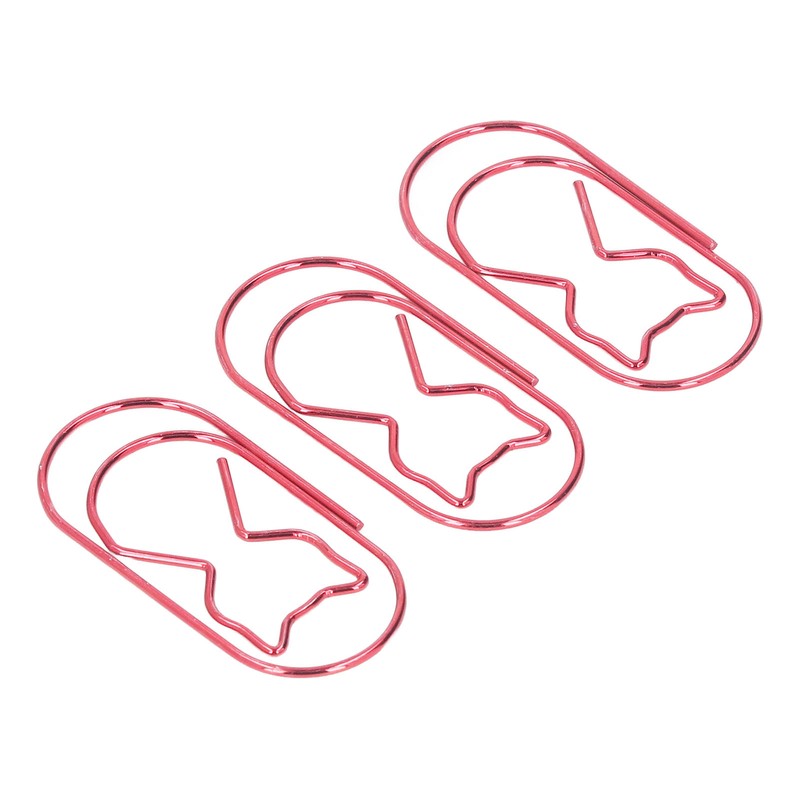 4 Box Cute Cat Paper Clip Fun Shaped Plated Surface