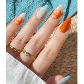 JMEOWIO Nail Foil UV Hardening Starfish Ocean UV Gel Nail Strips Nail Stickers Nail Stickers Nail Art Decoration Nail Design Accessories
