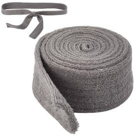 GORGECRAFT Plush Bathrobe Belt Replacement 1.8M x 5.2CM Gray Unisex Soft Terry Pajamas Bath Robe Tie Waist Flannel Belts Replacements for Waistband Hotel Women Men Supplies