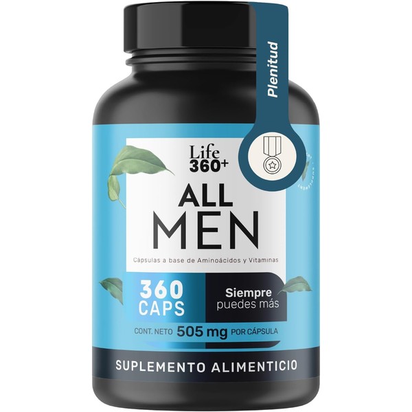 LIFE 360+ All Men | 360 Cápsulas | Creatina Monohidratada,