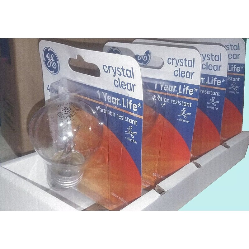 GE 40 Watt 415 Lumens Crystal Clear Ceiling Fan Incan