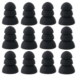 eMagTech 6 Pairs of Triple Flange Earplugs Noise Reducing Earplugs with 2 mm Hole Compatible with Shure SE215 Pro Compatible with Etymotic Research