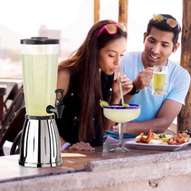 OGGI Beverage Dispenser - 3-quart / 6-Pints, Perfect for Parties, Use as Alcohol, Water, Lemonade Dispenser & More