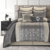 LANCO MODERN LIFESTYLE California King Size Comforter Set, Grey Beige,