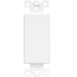 ENERLITES Blank Adapter Insert for Decorator Wall Plates, Unbreakable Polycarbonate Thermoplastic, ETL Listed, 6001-W, White, Standard/Regular