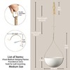 Hajia Waterdrop Shaped Hanging Planter, Metal Plant Hanger with Non-Detachable