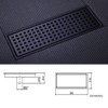 Orhemus Linear Shower Floor Drain with Removable Cover Grid Grate