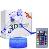 3D Illusion Hockey Night Light Lamp 16 Color Change Touch