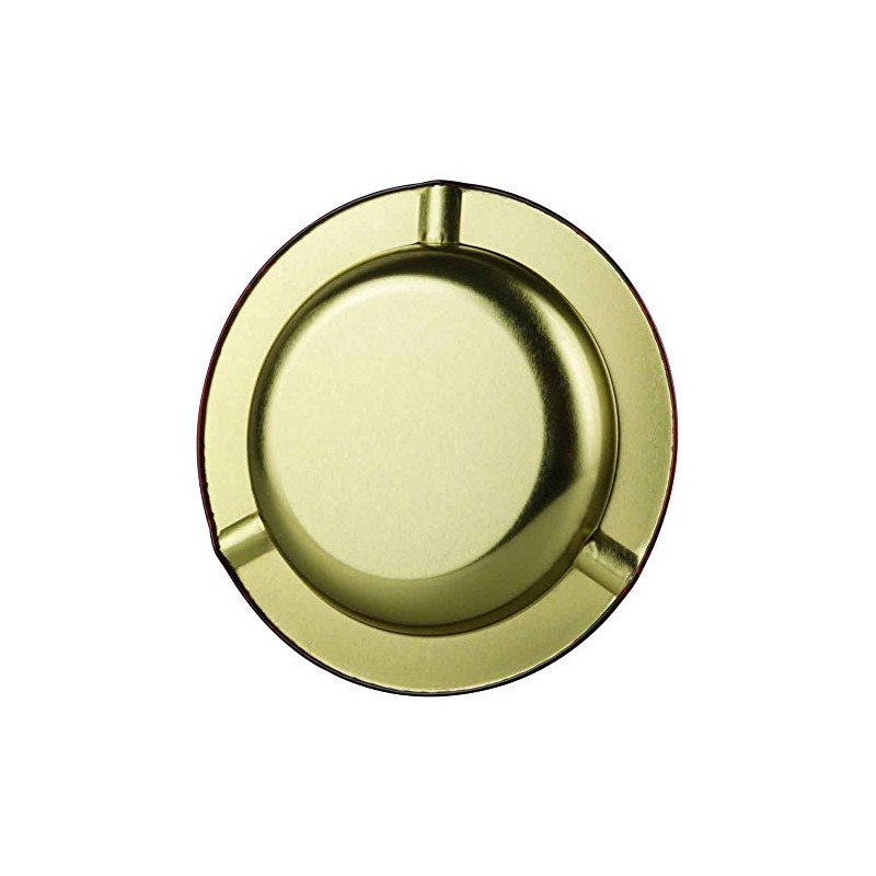 Elements Round Metal Ashtray - Red 5.5"