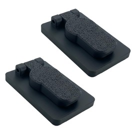 Decoralin 2Pack Keyhole Cover - Plastic Keyhole Protector - Draught Excluder - Dustproof, Draughtproof, Privacy Lock Cover – Compatible with Classic Door Locks (Not for Euro Locks) (Black)