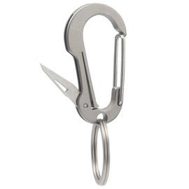 PJYTAC Titanium Carabiner Keychain with Key Rings, Multi-Function Keychain Quick Release Key Clip Car Key Chain Accessories with Titanium Keyrings