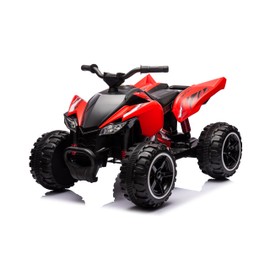 12V Kids Ride on ATV,Oversized Anti-Skid Wheels,Portable Handle,LED Headlights,Horn,Music,3 MPH Speed,Electric Toy Car for Boys Girls, Red