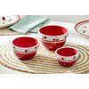 Gracie China Shop Red Cherry 3-Piece Hand Painted Mixing Bowl