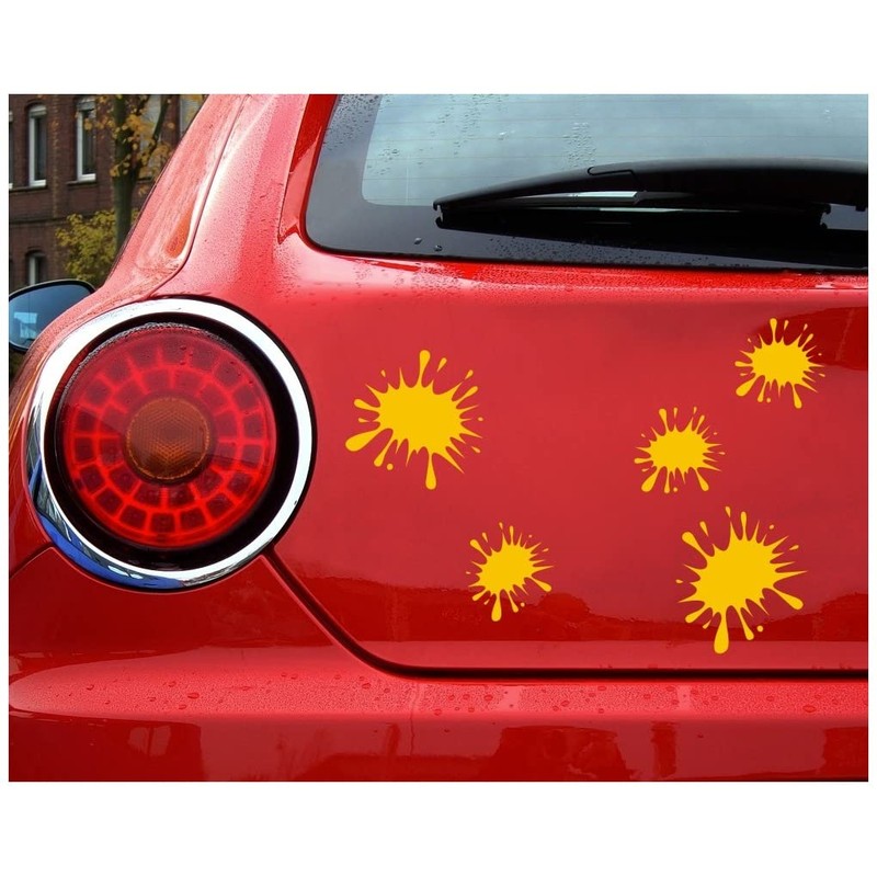 Samunshi® Paint Splashes Sticker Set of 5 2 x 8