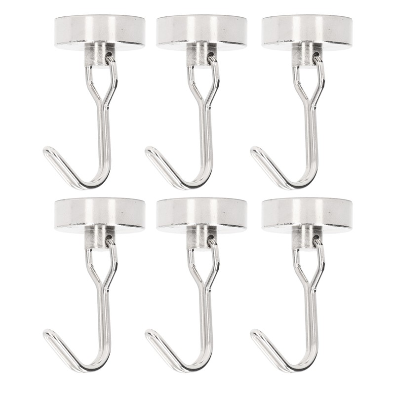 6Pcs Swing Magnetic Hook Set No Drilling Need Decorative Beautiful